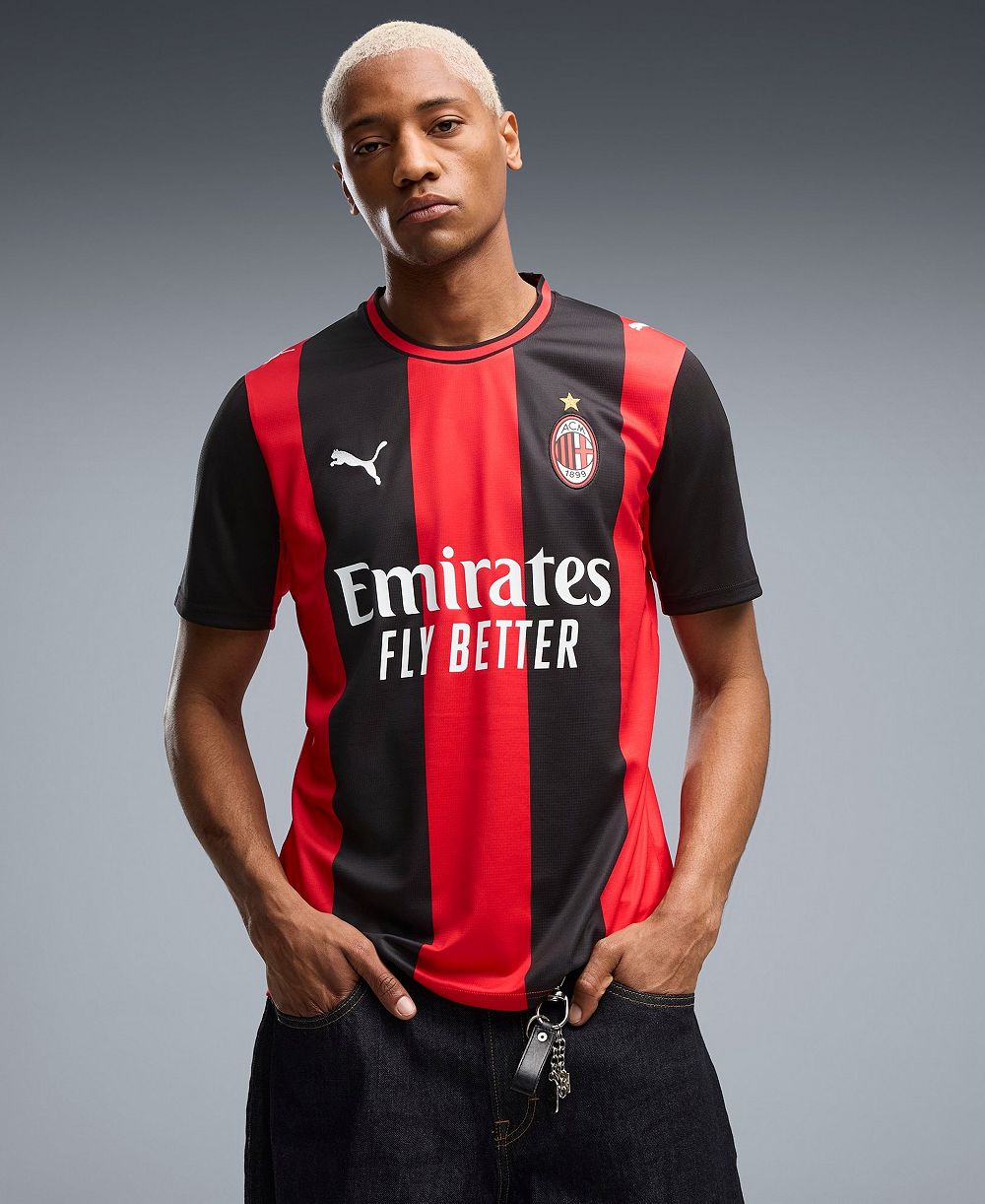 Puma Men's Black/Red AC Milan 2026/27 Home Replica Jersey
