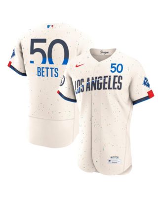 Nike мужская игровая джерси Los Angeles Dodgers City Connect Authentic с спонсорской нашивкой Mookie Betts, cream