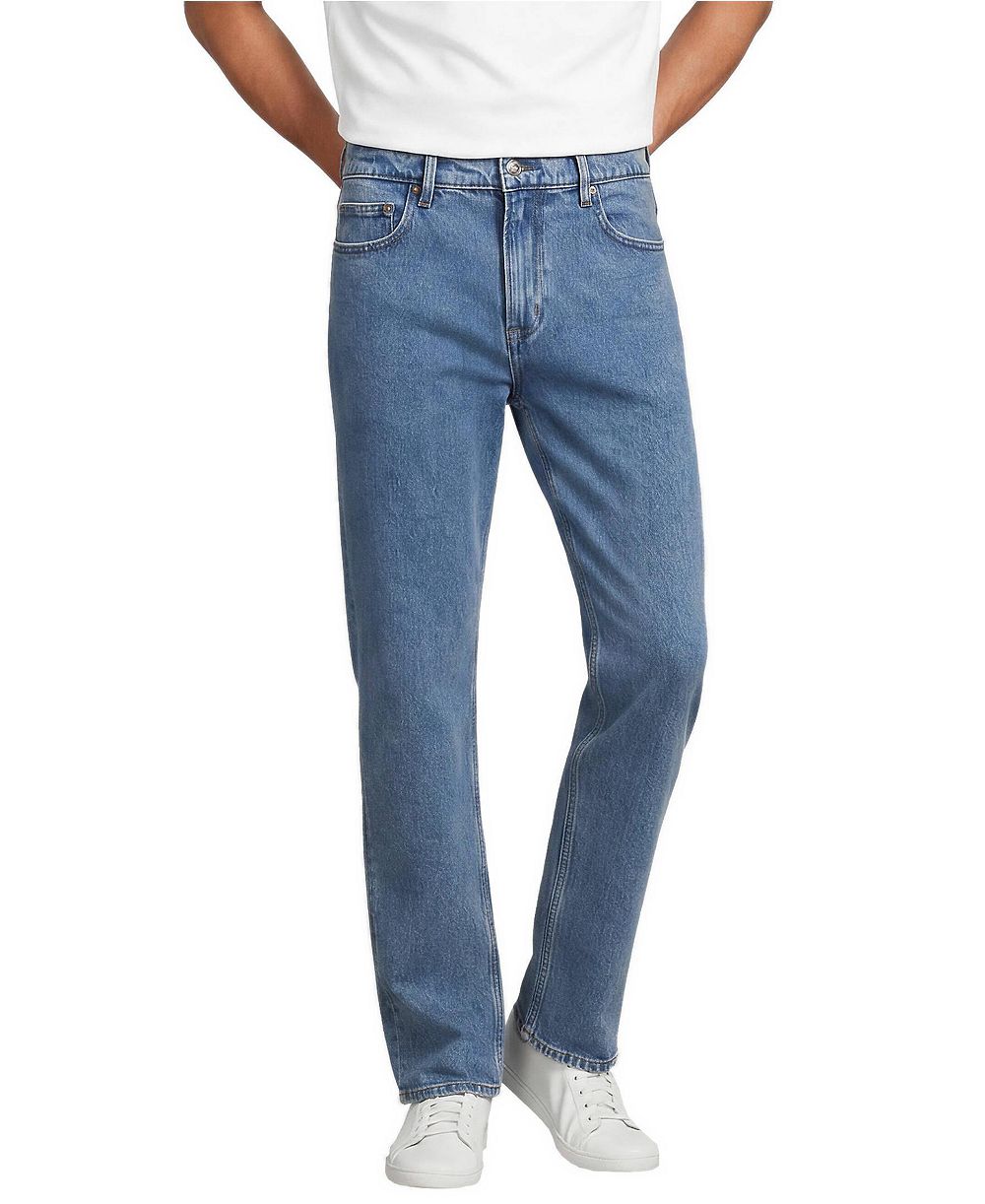 Lands' End Мужские джинсы Classic Straight Fit, Stretch Comfort Waist