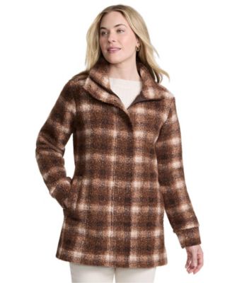 Женское пальто Lands' End Boucle-Fleece Zip-Up