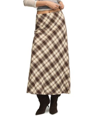 Lucky Brand Women's Plaid Midi Slip Skirt