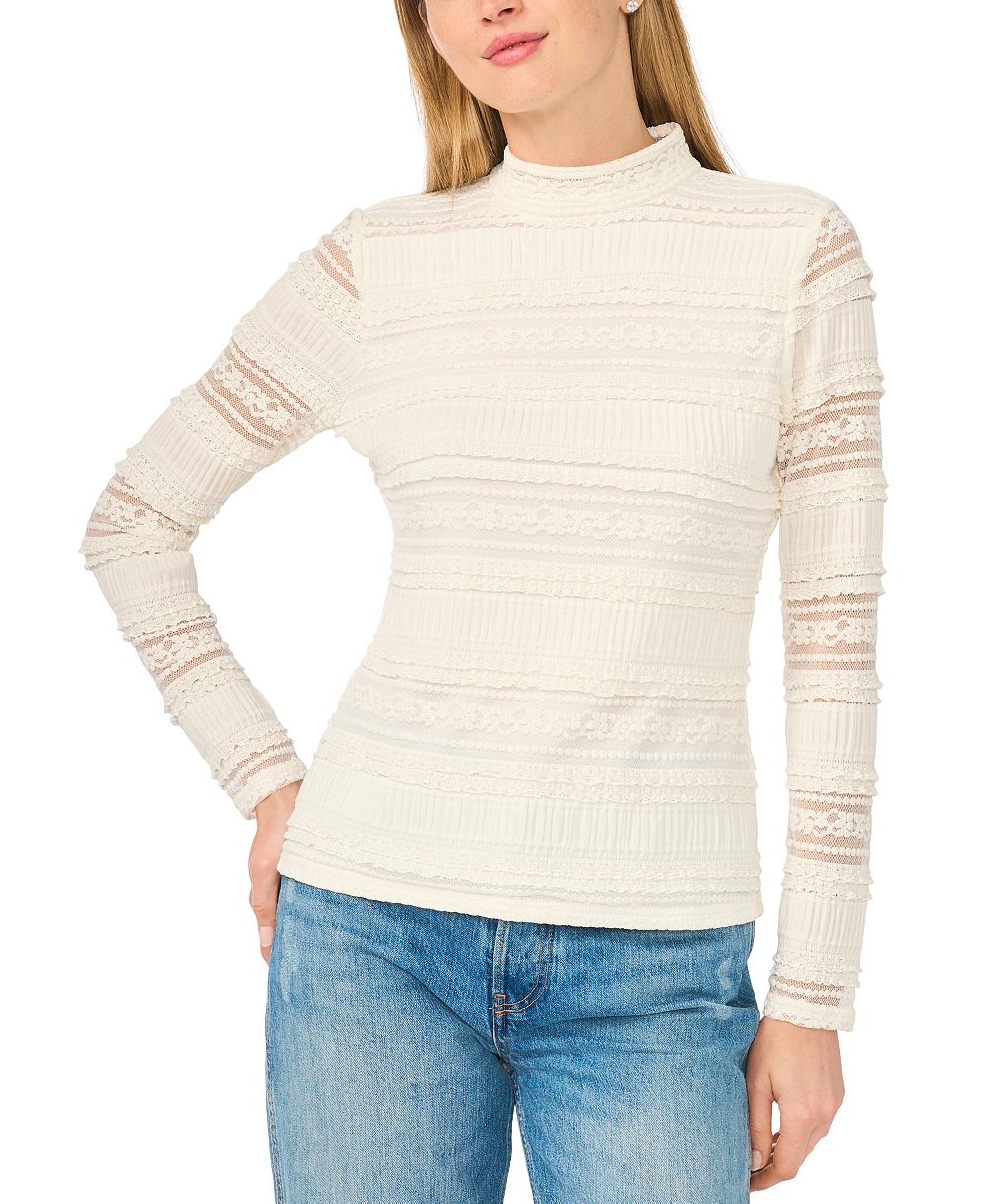 CeCe Women's Turtleneck Fitted Long-Sleeve Top