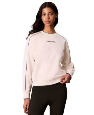 Calvin Klein Performance женский свитшот с длинным рукавом и круглым вырезом с кантом