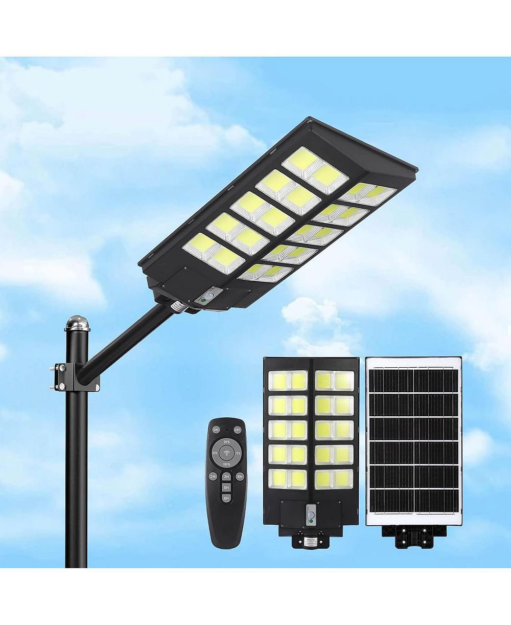 Уличный прожектор MAXSA 4000W Solar Street Light, 6500K LED Security Light с датчиком движения, дистанционным управлением, IP67 Waterproof