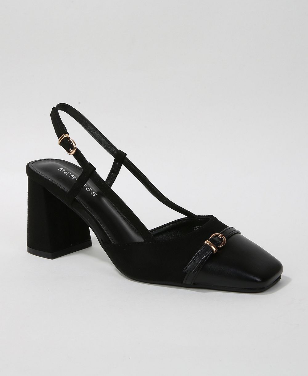 Berness Geena Toe Cap Slingback with Buckle Accent