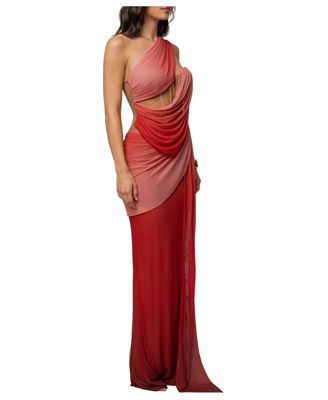 JLUXLABEL Women's Empress of Hearts High-Neck Corset Mesh Gown