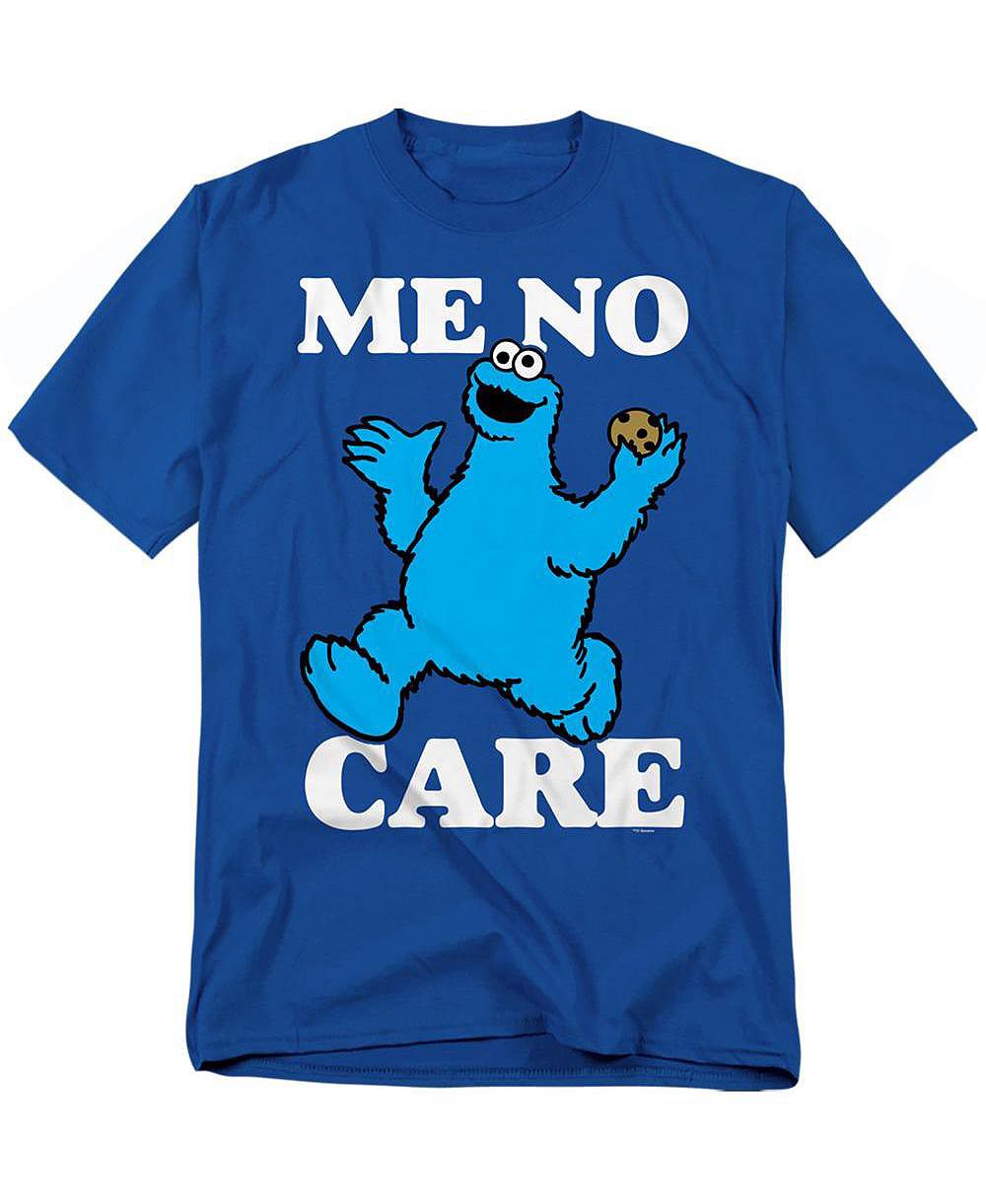 Sesame Street Men's Cookie Monster Me No Care T-Shirt