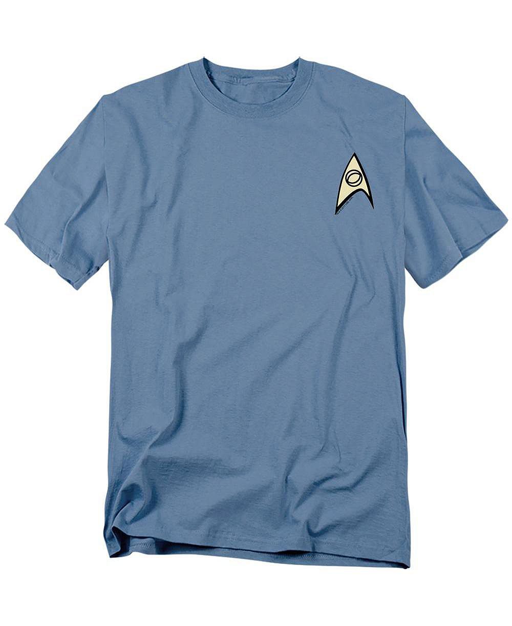 Star Trek Men's Science Uniform W Foil T-Shirt