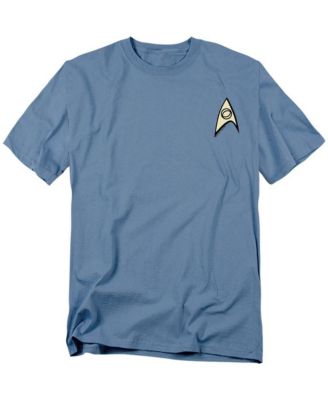 Star Trek Men's Science Uniform W Foil T-Shirt