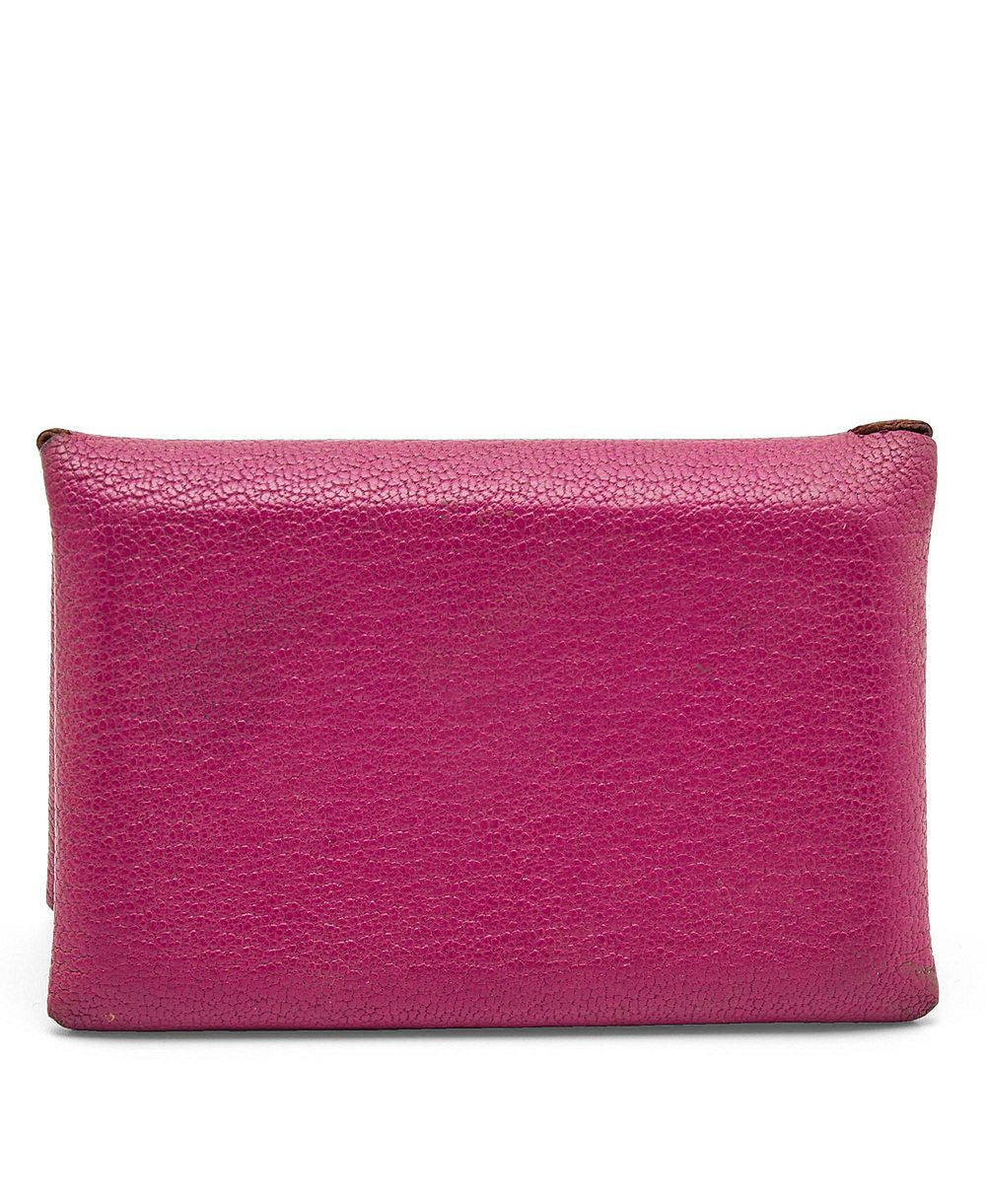 Pre-Owned HERMÉS картхолдер Calvi из кожи chevre Mysore