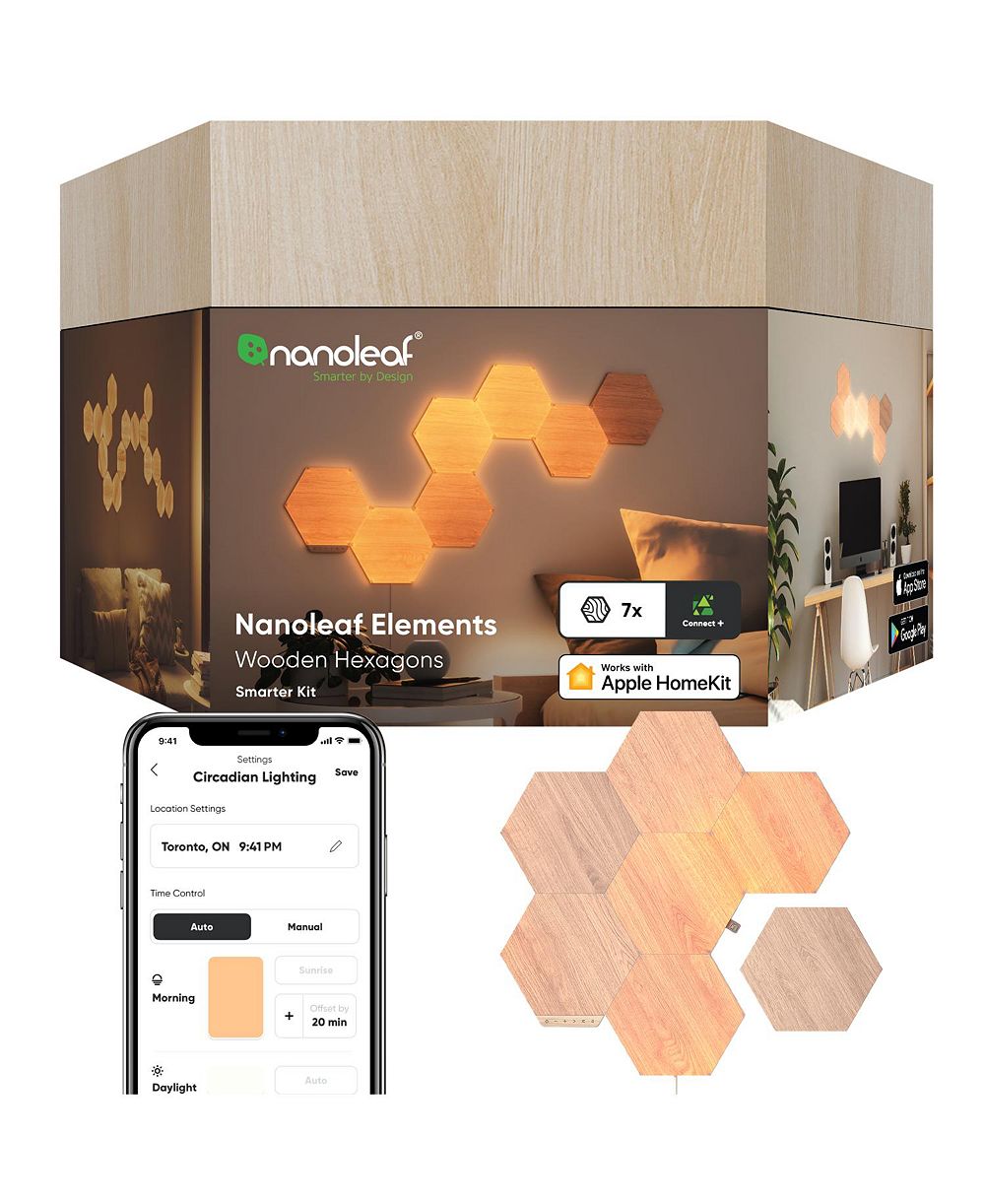 Набор Nanoleaf Elements Smarter Kit Birchwood Hexagons