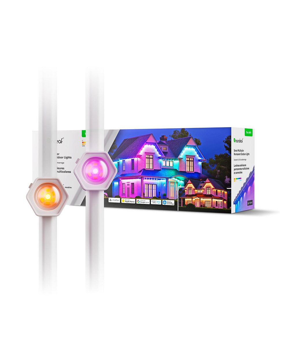 Nanoleaf Matter Smart Multicolor Permanent Outdoor Lights, комплект с кабелями, 49feet (15m)