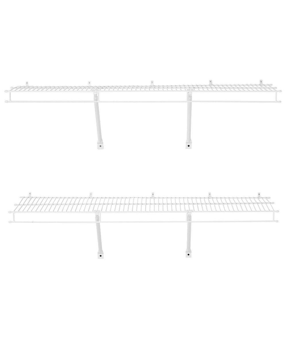 Slickblue Set of 2 Wall Mounted Wire Shelves for Closet and Office