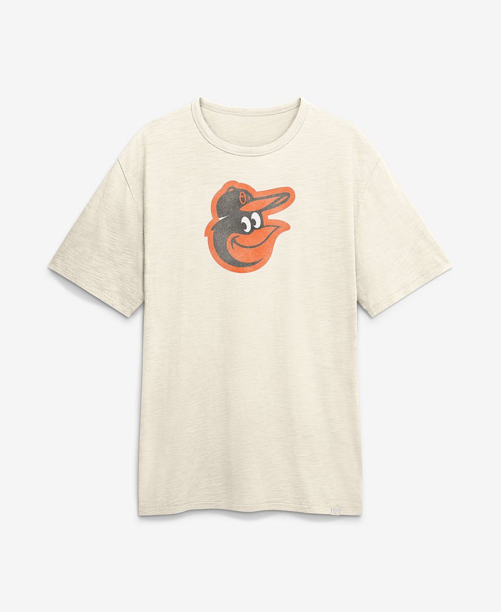 Fanatics Men's Baltimore Orioles Stadium Slub Distressed Crew Neck T-Shirt