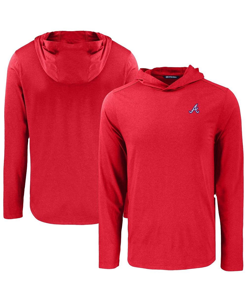 Cutter & Buck мужская длинная футболка с капюшоном Coastline Epic Comfort Eco Atlanta Braves