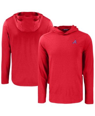 Cutter & Buck мужская длинная футболка с капюшоном Coastline Epic Comfort Eco Atlanta Braves