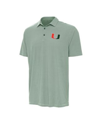 Antigua Men's Hunter Green Miami Hurricanes Twine Polo Shirt