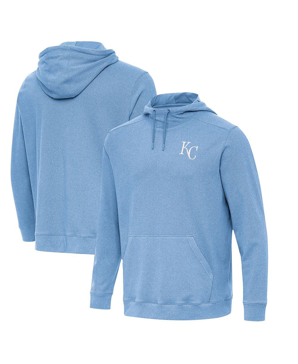 Antigua Мужской флисовый пуловер-худи Cloud Heather Powder Blue Kansas City Royals