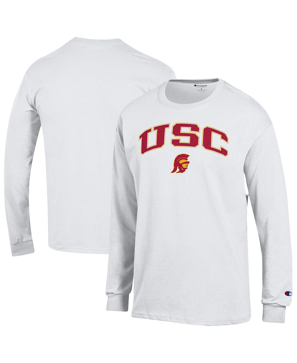 Champion мужская футболка с длинным рукавом и логотипом USC Trojans, экранная печать
