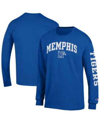 Champion Мужская футболка с длинным рукавом Memphis Tigers Arch Over Logo