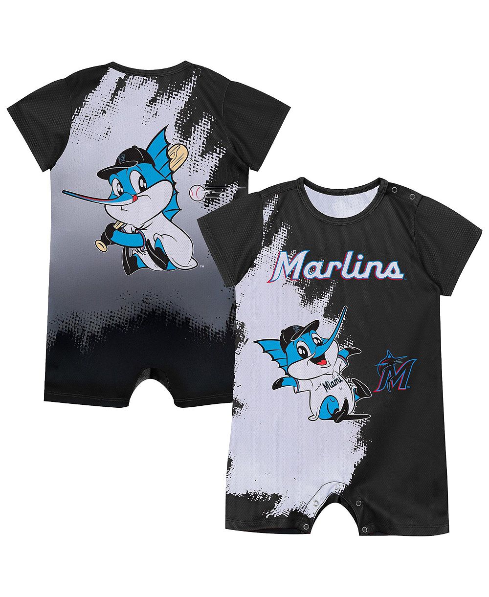 Детский боди Outerstuff Black Miami Marlins Baby Mascot для мальчиков и девочек