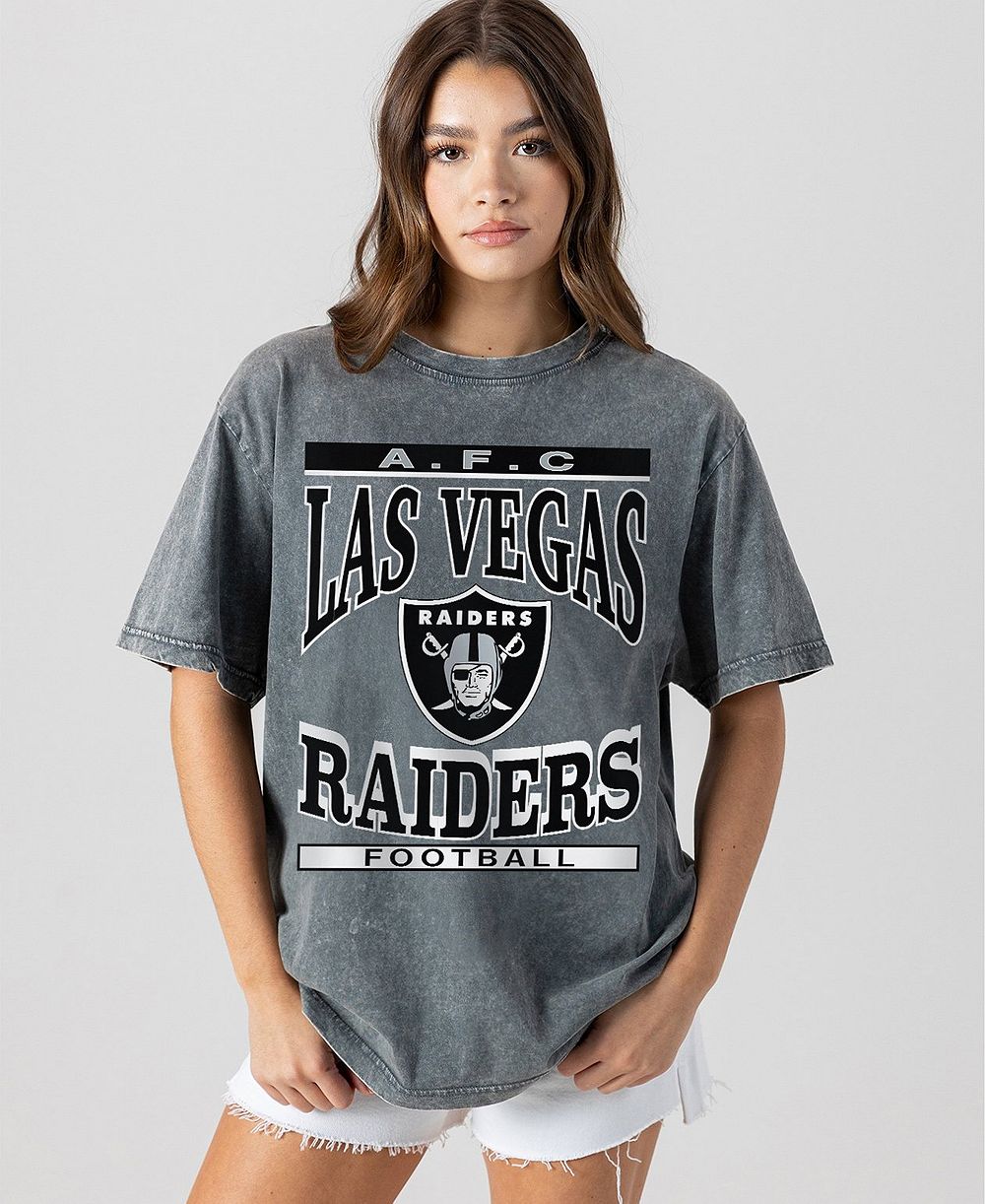 Женская оверсайз-футболка Gameday Couture с эффектом стирки и логотипом Las Vegas Raiders