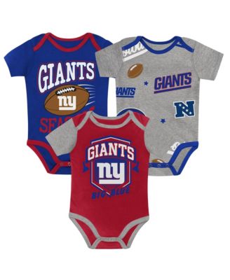 Outerstuff Baby Boys and Girls 3-Piece New York Giants First Round Pick Creeper