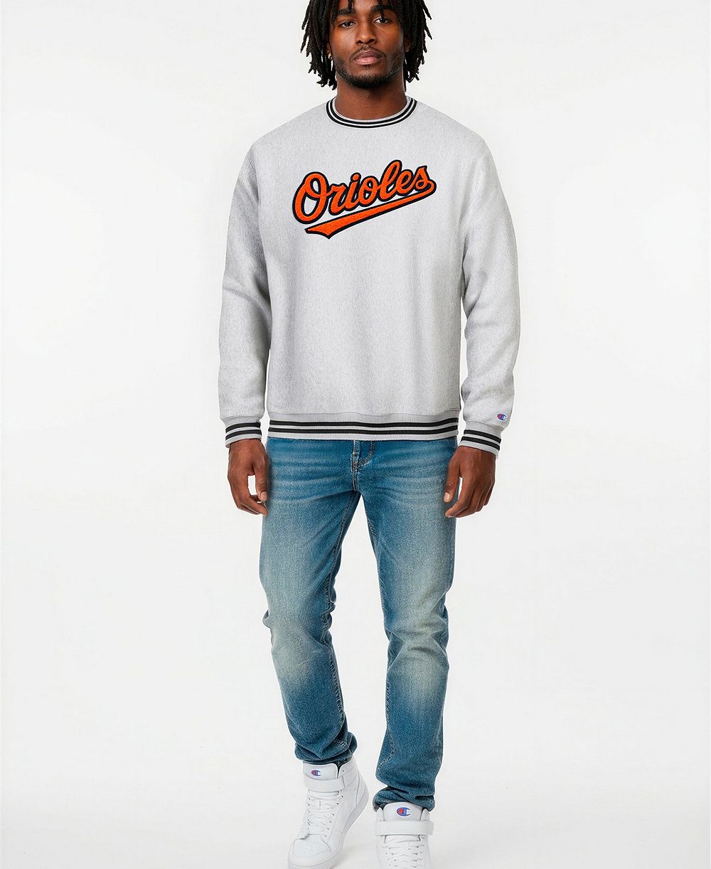 Champion Men's Baltimore Orioles Reverse Weave Crewneck Sweatshirt