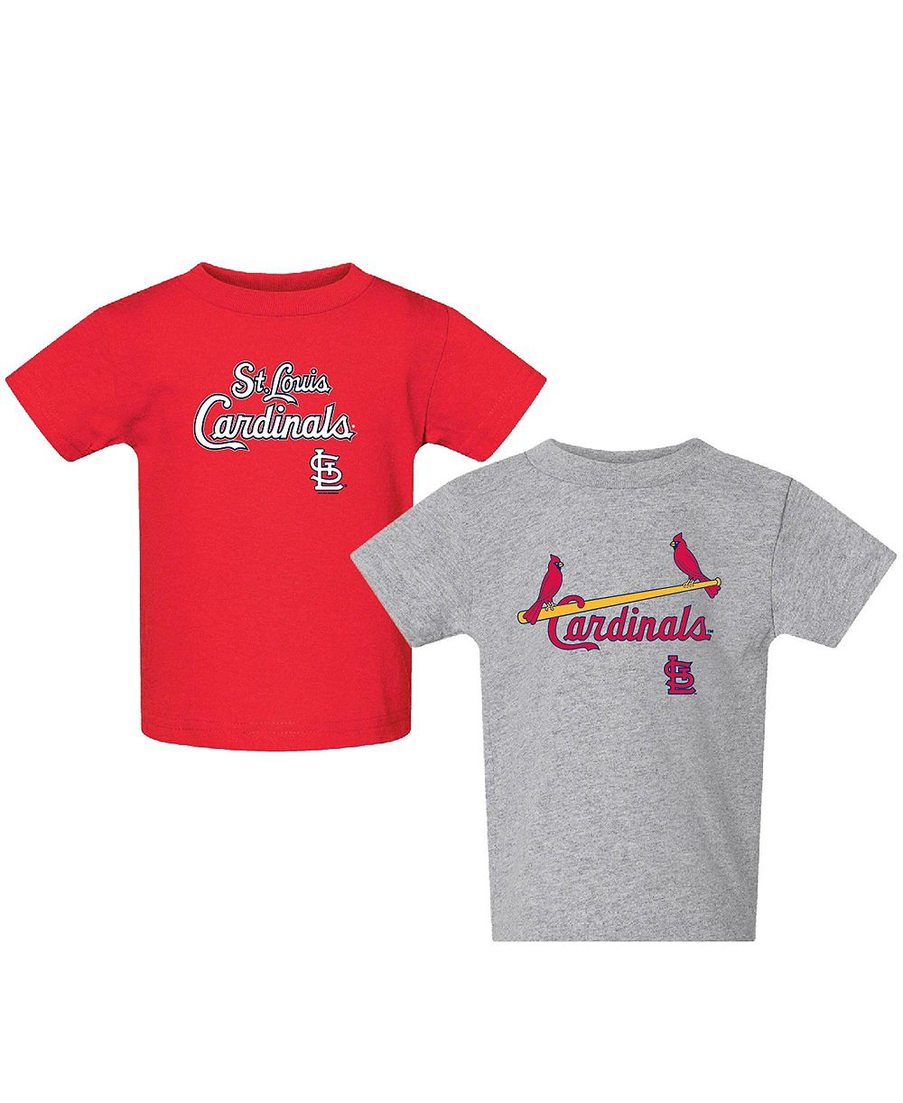 Soft As A Grape Детская футболка с логотипом St. Louis Cardinals, 2 шт., красный/серый