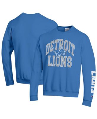 Champion Men's Detroit Lions Powerblend Crewneck Pullover Fleece Sweatshirt