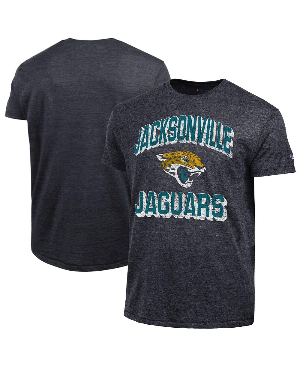 Мужская графическая футболка Champion из три-бленда с логотипом Jacksonville Jaguars
