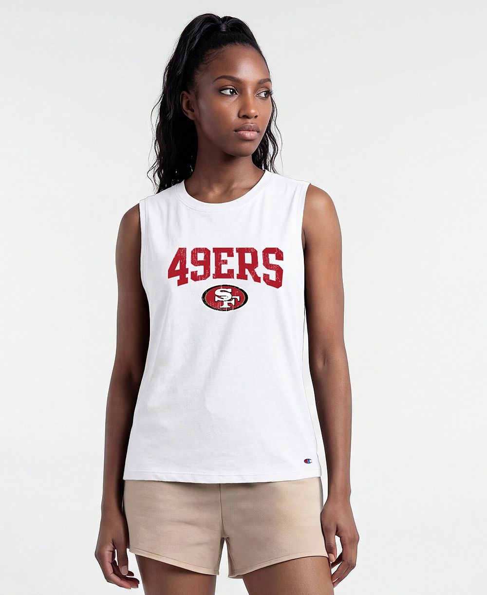 Женский топ Champion San Francisco 49ers Distressed Sleeveless Muscle Tank