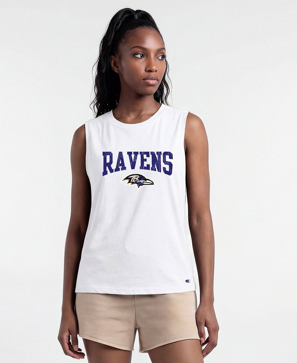 Champion Женский майка-топ с вырезом Crewneck, Baltimore Ravens