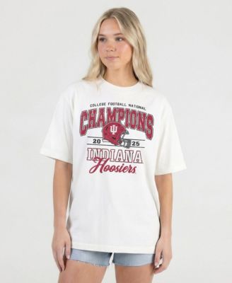 Gameday Couture Women's Indiana Hoosiers Legacy Play Oversized Screen Print Graphics T-Shirt
