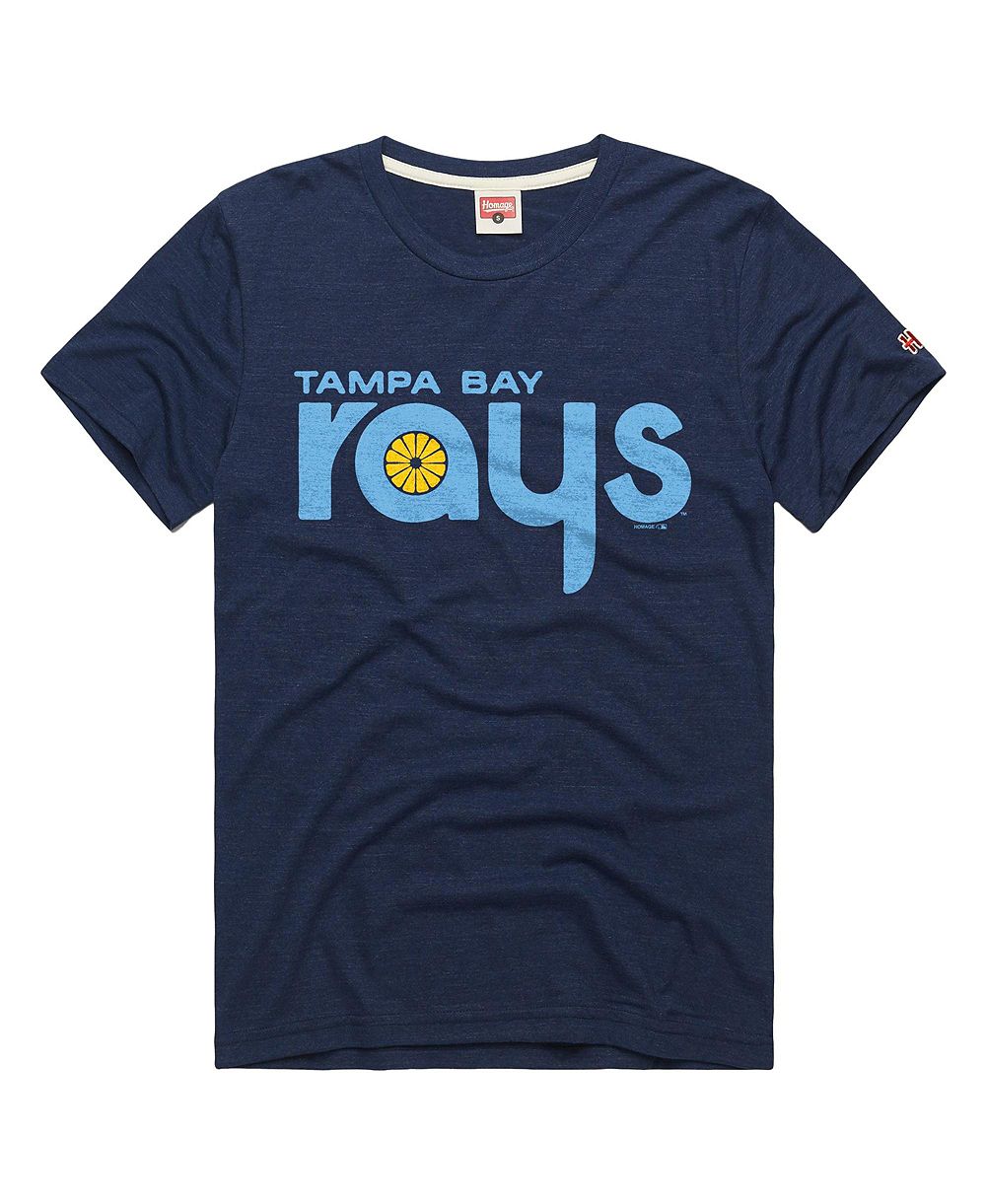 Homage Men's Navy Tampa Bay Rays Tri-Blend Hyperlocal T-Shirt