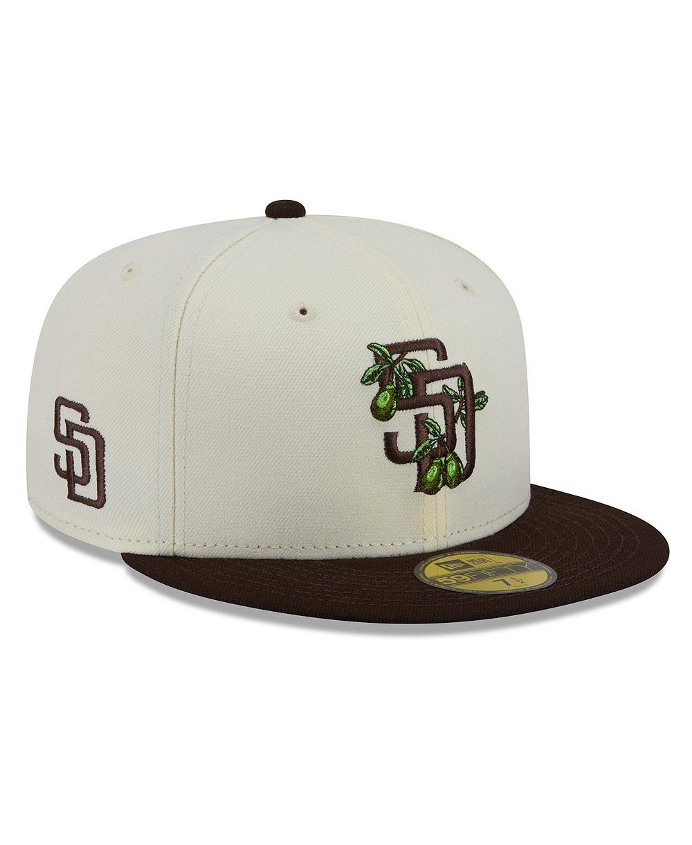 New Era Men's White/Brown San Diego Padres Blossom 59FIFTY Fitted Hat