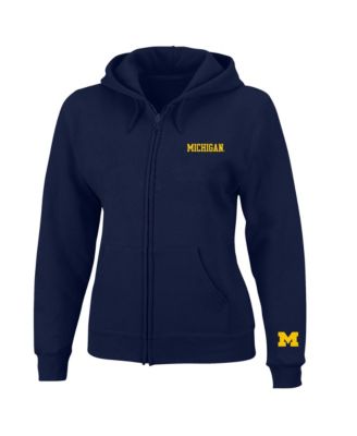 Profile Women's Navy Michigan Wolverines Plus Size Full-Zip Jacket