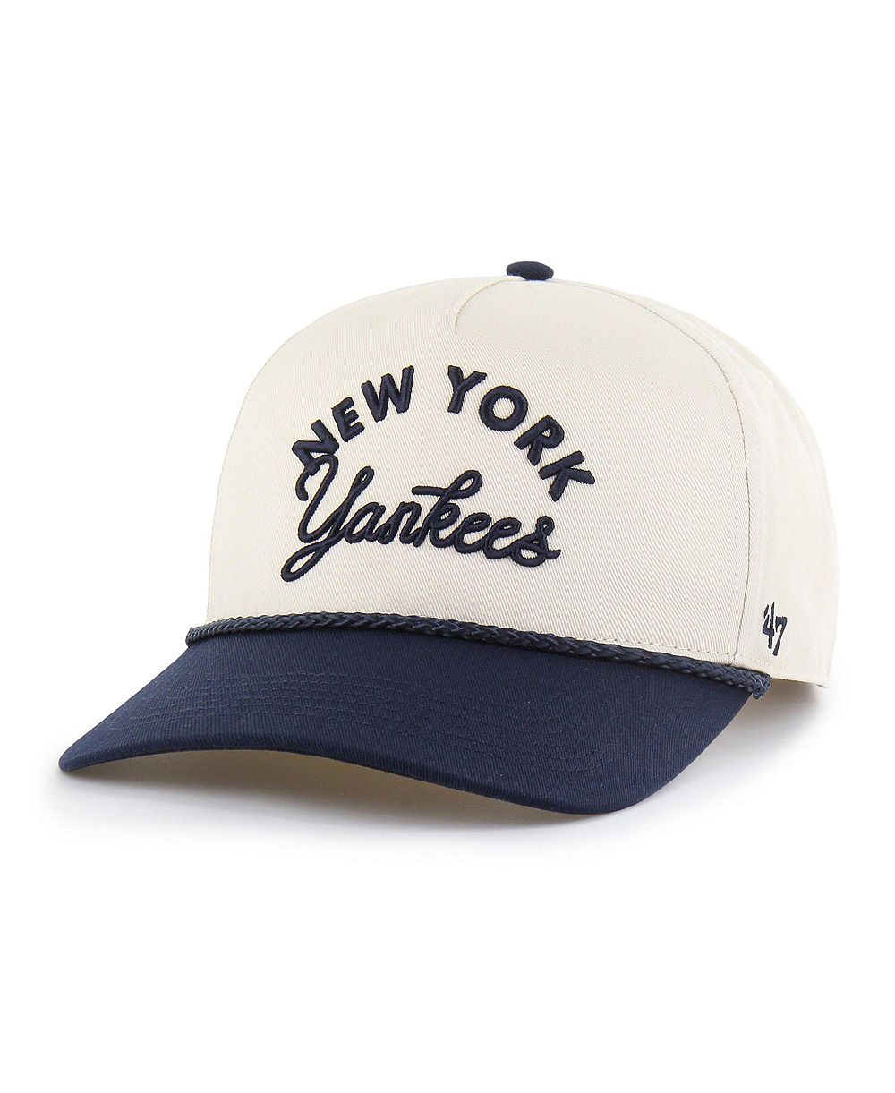 '47 Brand Мужская бейсболка '47 Brand Natural/Navy New York Yankees Rope Script Hitch Adjustable