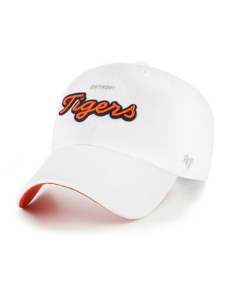 Женская регулируемая кепка '47 Brand White Detroit Tigers Trendy Script Clean Up