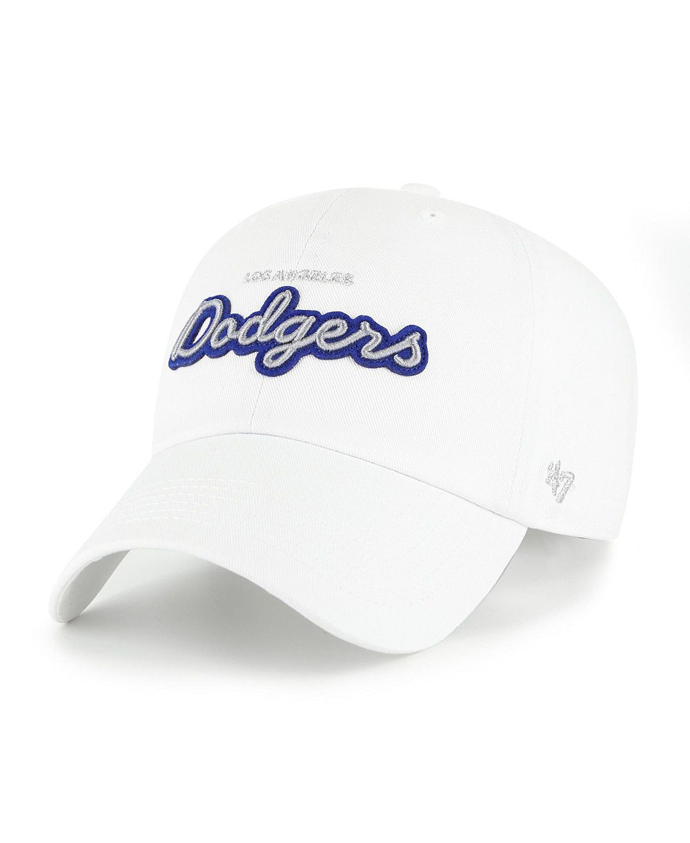 Женская регулируемая кепка «'47 Brand» для команды Los Angeles Dodgers, белая, с надписью