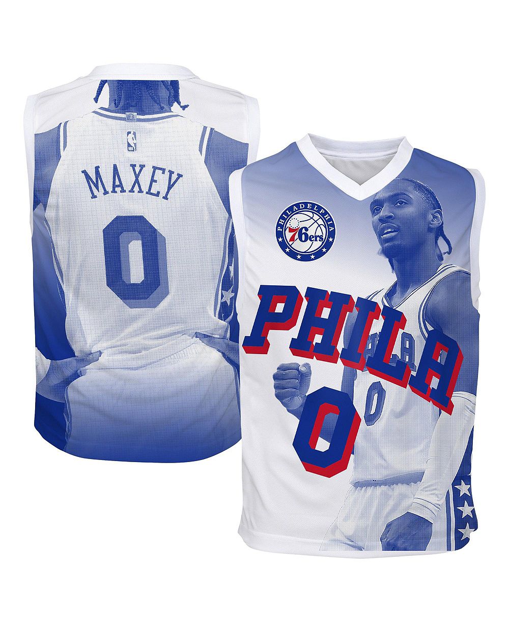 Outerstuff джерси Tyrese Maxey Royal Philadelphia 76ers Hometown Fashion для мальчиков и девочек