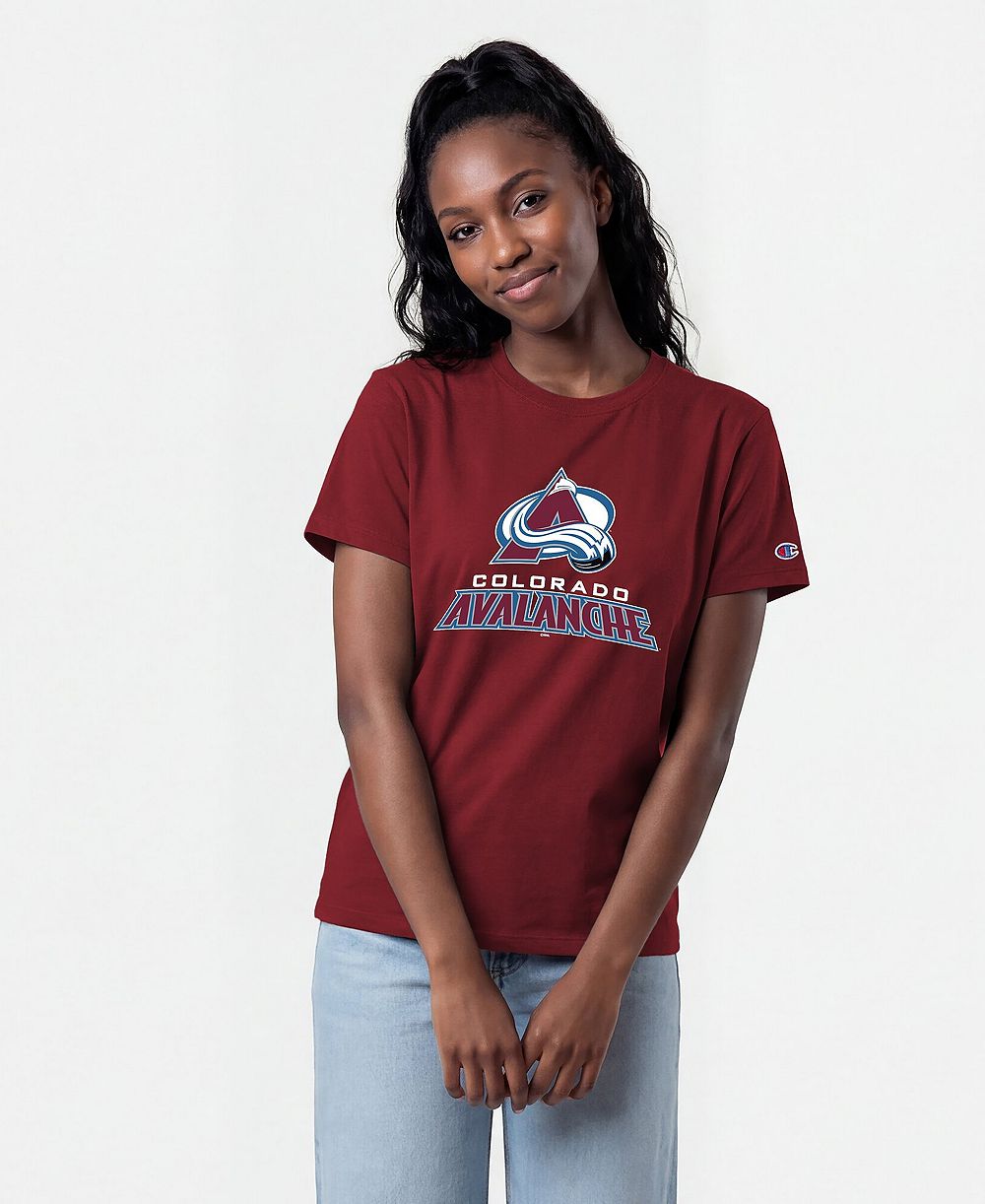 Женская футболка Champion Colorado Avalanche Wordmark Lockup