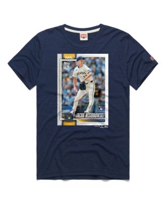 Homage Men's Jacob Misiorowski Milwaukee Brewers Topps Baseball Card Tri-Blend T-Shirt