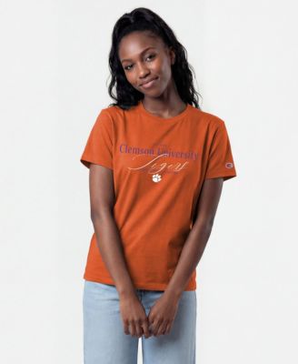 Champion Women's Clemson Tigers Crewneck Cotton-Blend T-Shirt