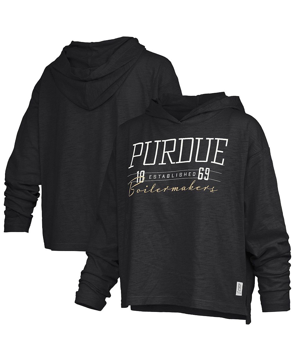 Женская футболка с капюшоном Pressbox Purdue Boilermakers Castillo Slub