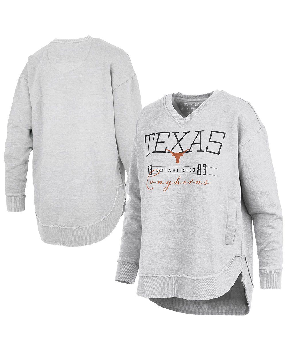 Женский свитшот с капюшоном-пончо и V-образным вырезом Texas Longhorns