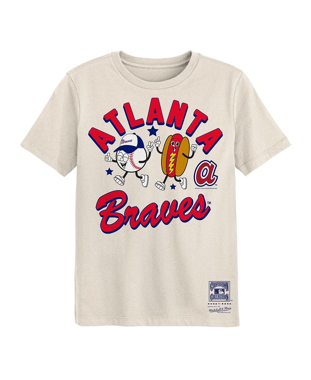 Детская футболка Mitchell & Ness Natural Atlanta Braves Snack