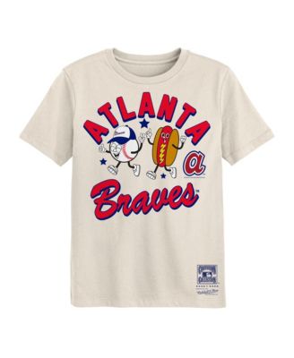 Mitchell & Ness Preschool Natural Atlanta Braves Snack T-Shirt