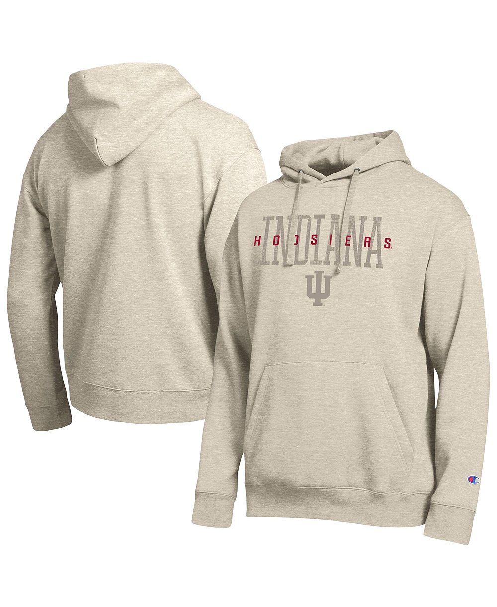 Champion Men's Indiana Hoosiers All-Star Neutral Stack Relaxed-Fit Fleece-Lined Hoodie