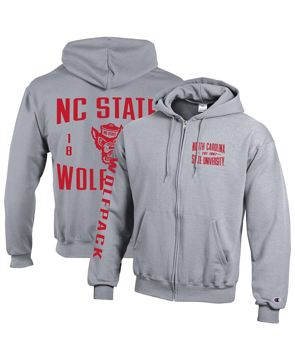 Champion Men's NC State Wolfpack Varsity Powerblend Full-Zip Fleece Hoodie